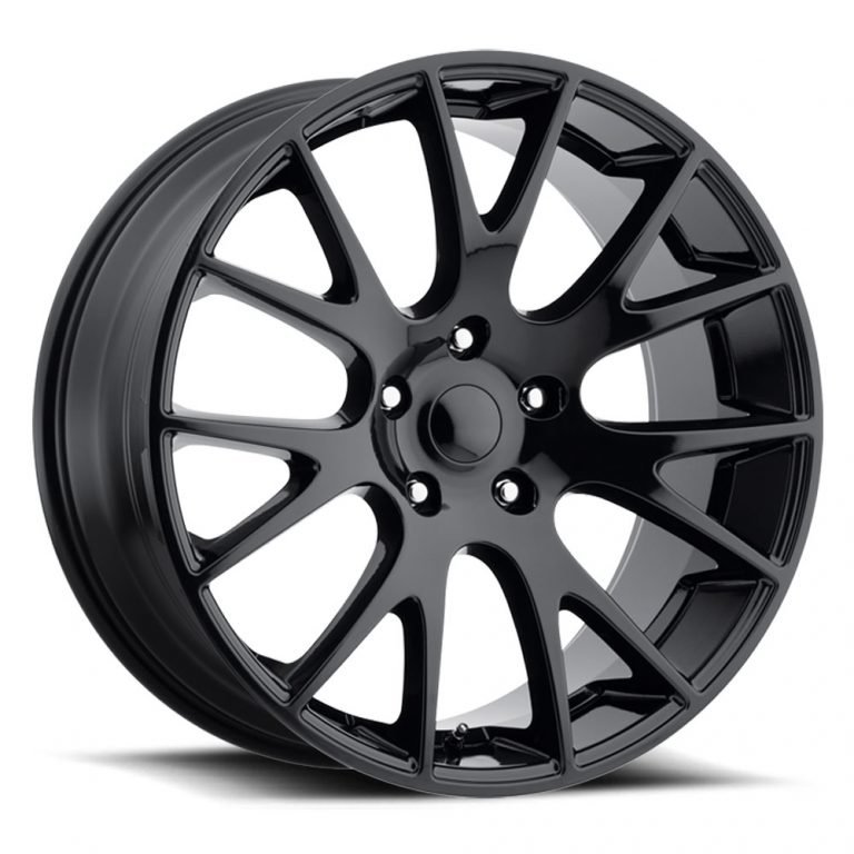 Hellcat Style Gloss Black 22"x10" Wheel 94-18 Dodge Ram 1500 - Click Image to Close